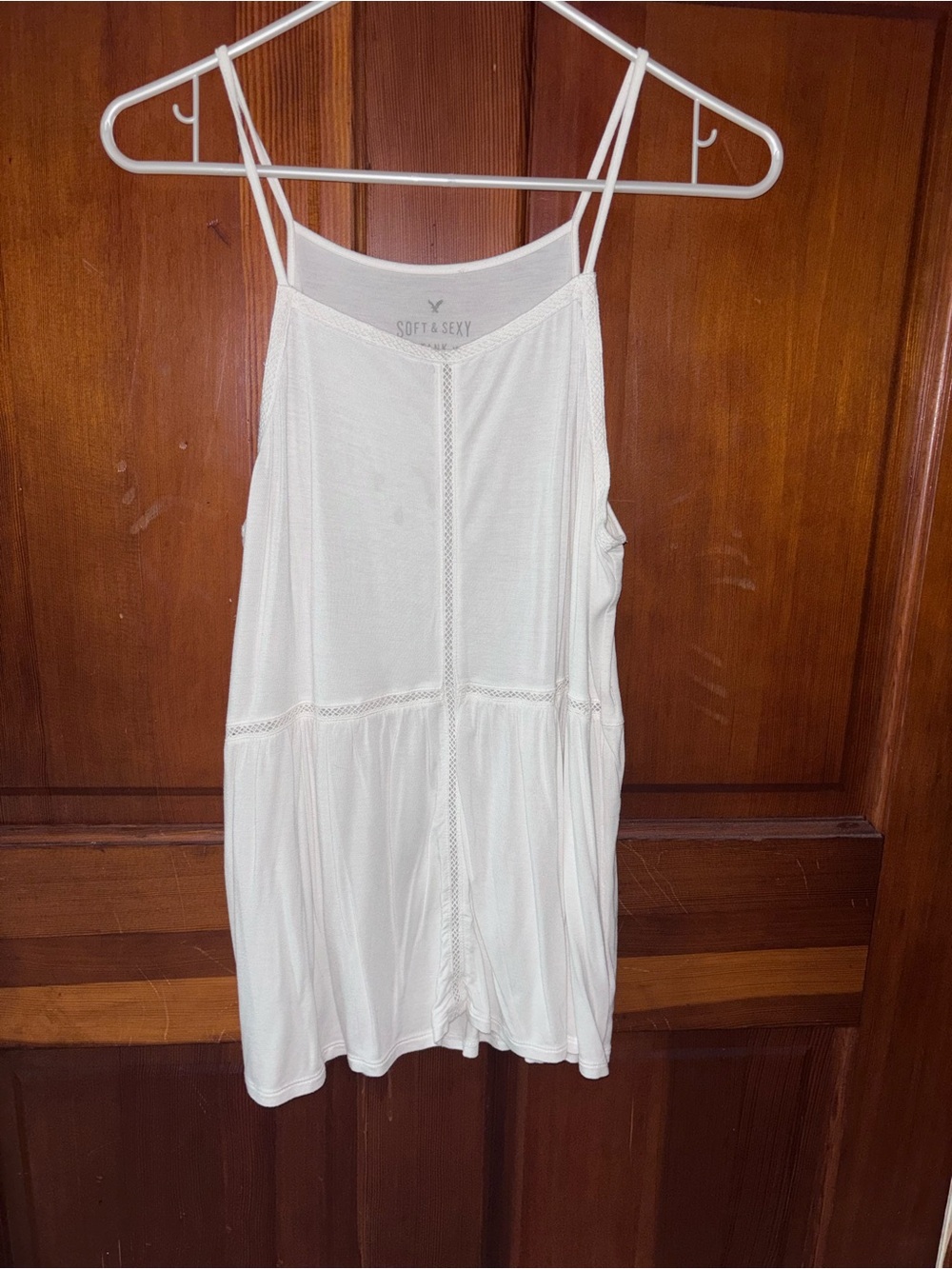 American Eagle Outfitters White Spaghetti-Strap Cami